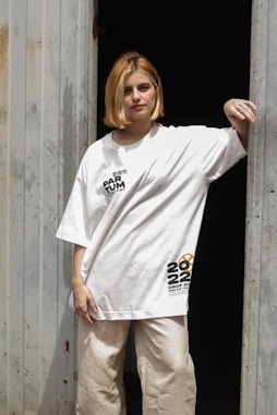 a person in a white shirt