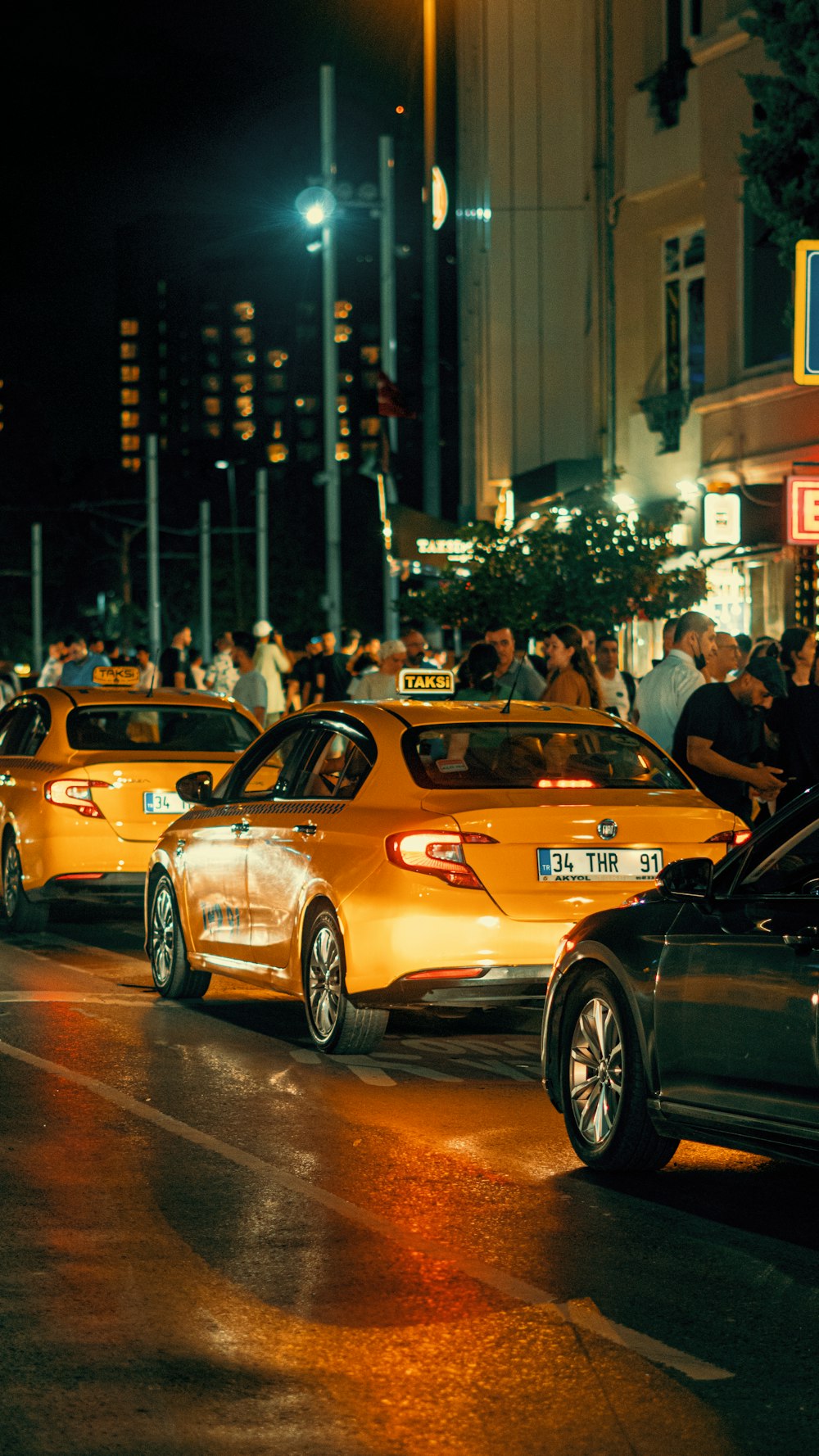 a group of cars on a street