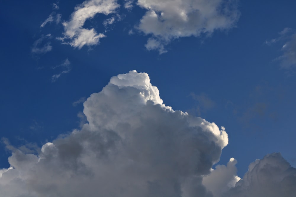 a blue sky with white clouds