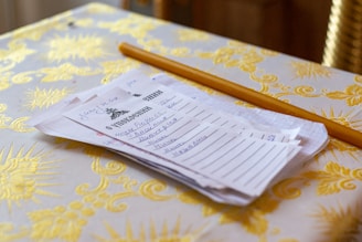 a pen on a piece of paper