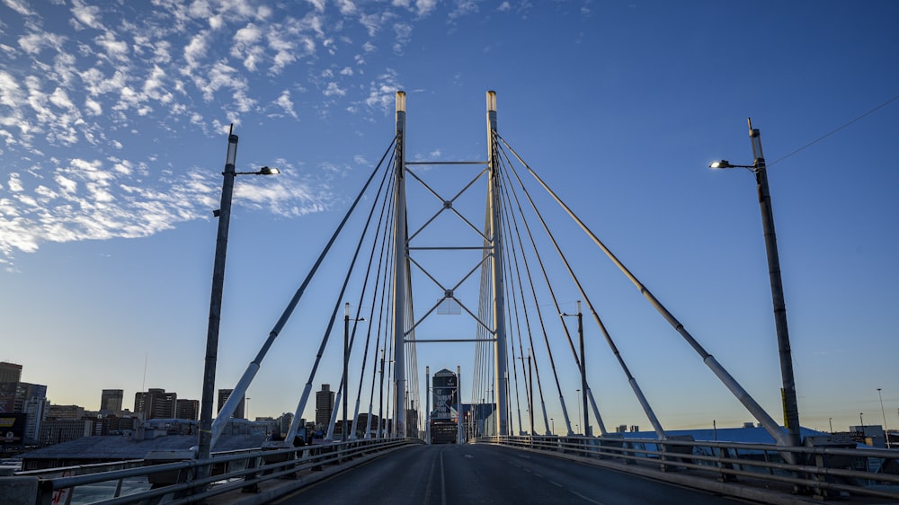 a bridge with many cables