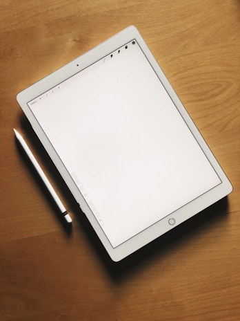 a tablet on a table
