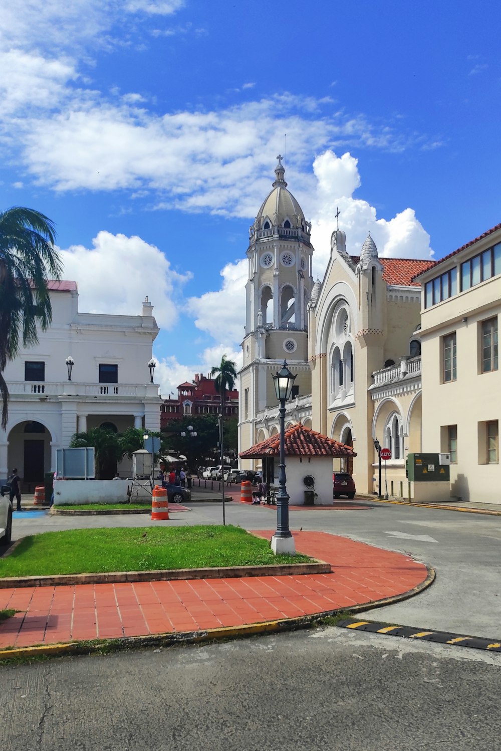 a large building with a clock tower