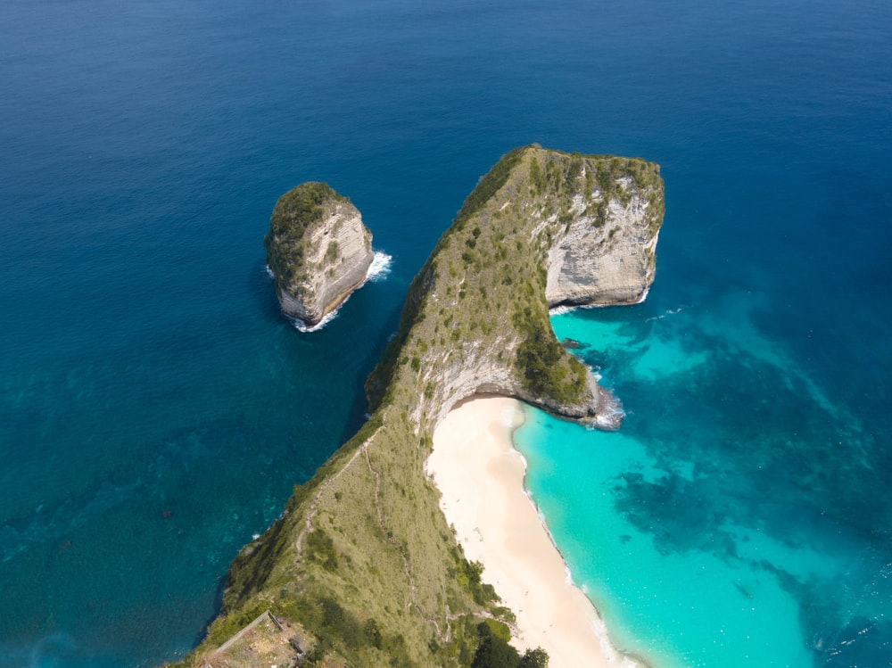 a rock on a beach