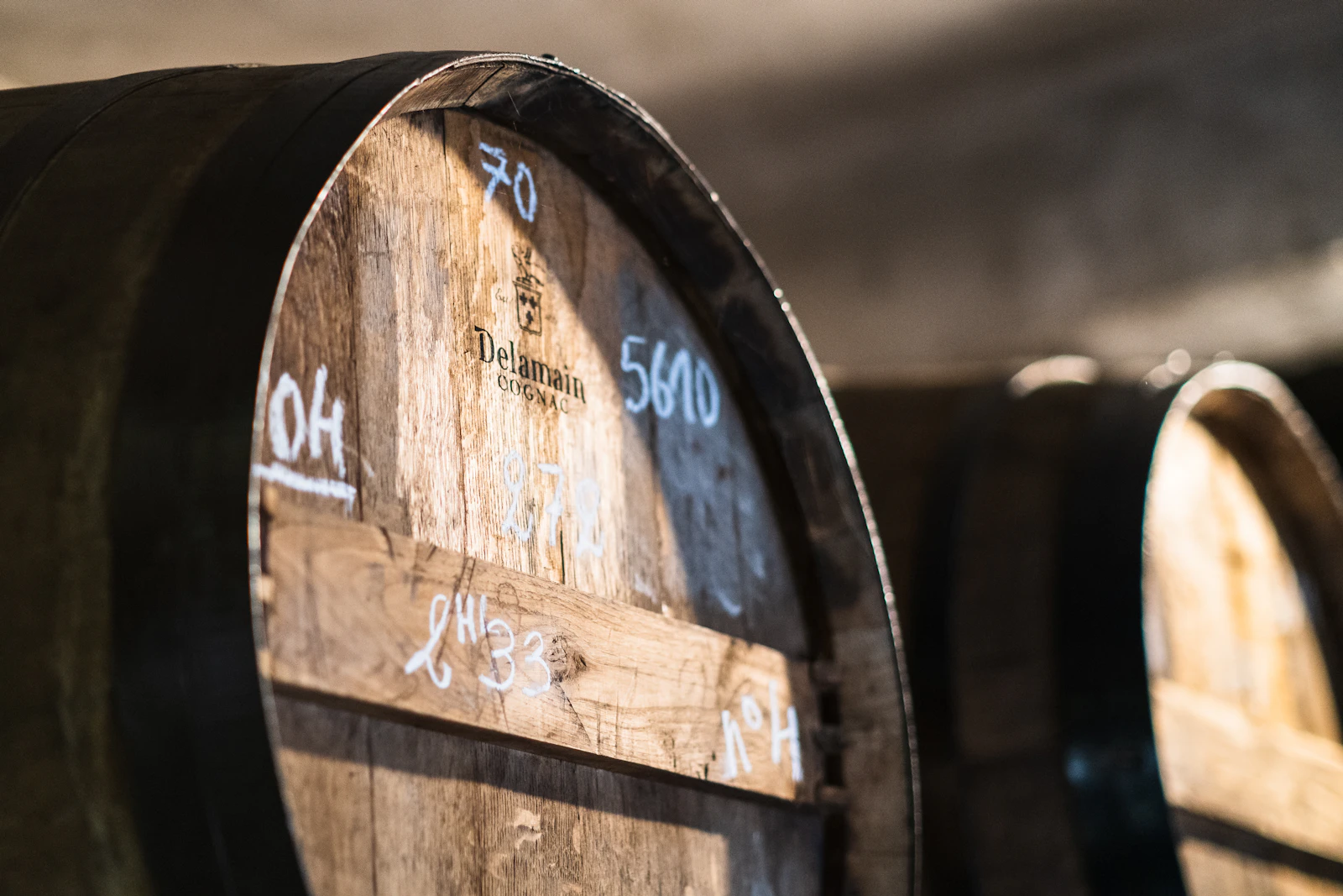 Barrels ageing in Delamain’s cellar — Cognac, France