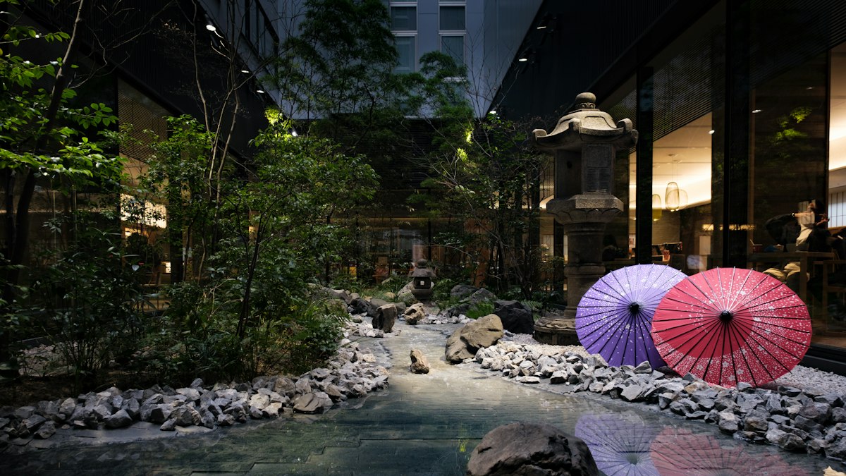 Japanese onsen hot spring town