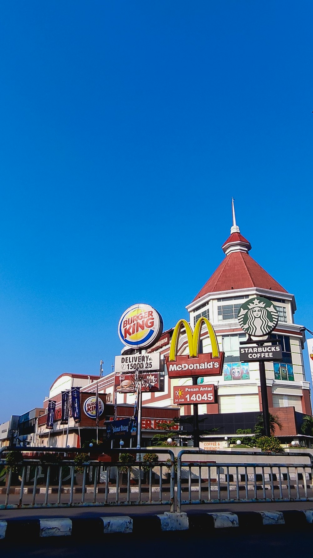 a building with signs on it