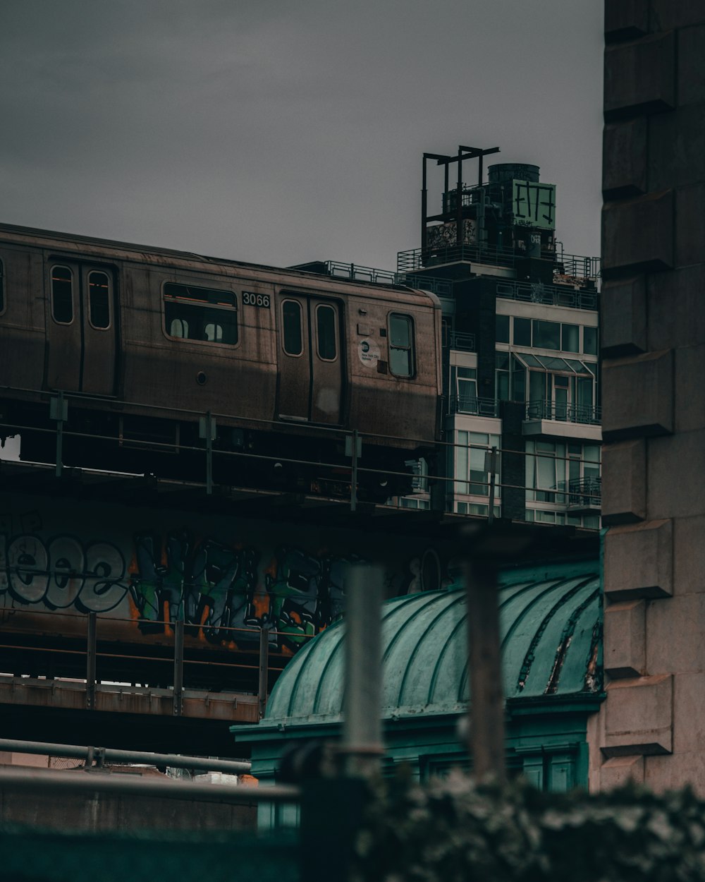 a train on a bridge