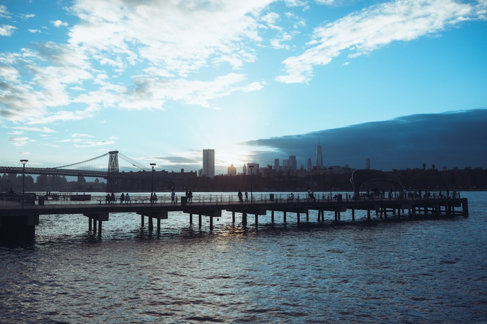 a bridge over water