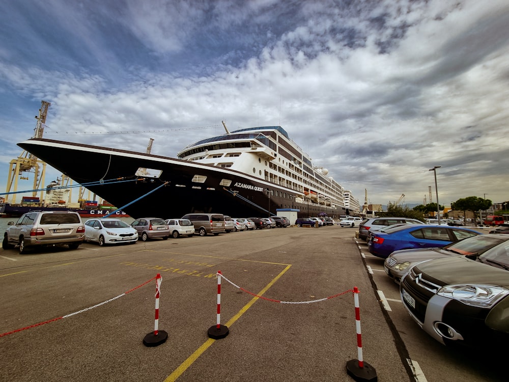 a large ship docked