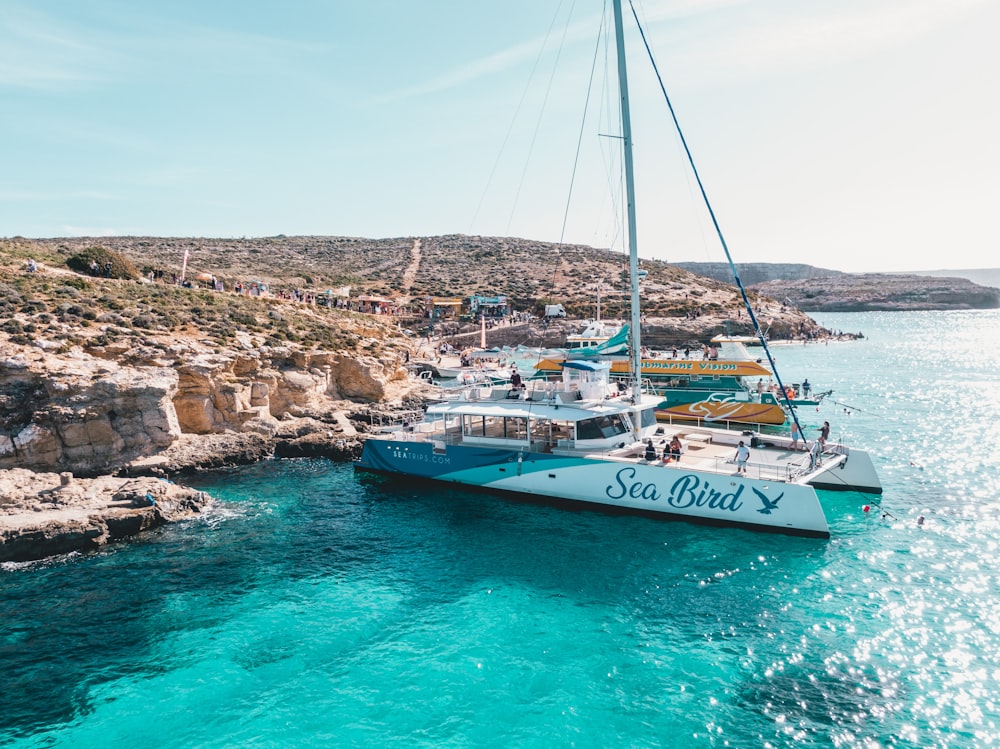 a boat sailing in the water