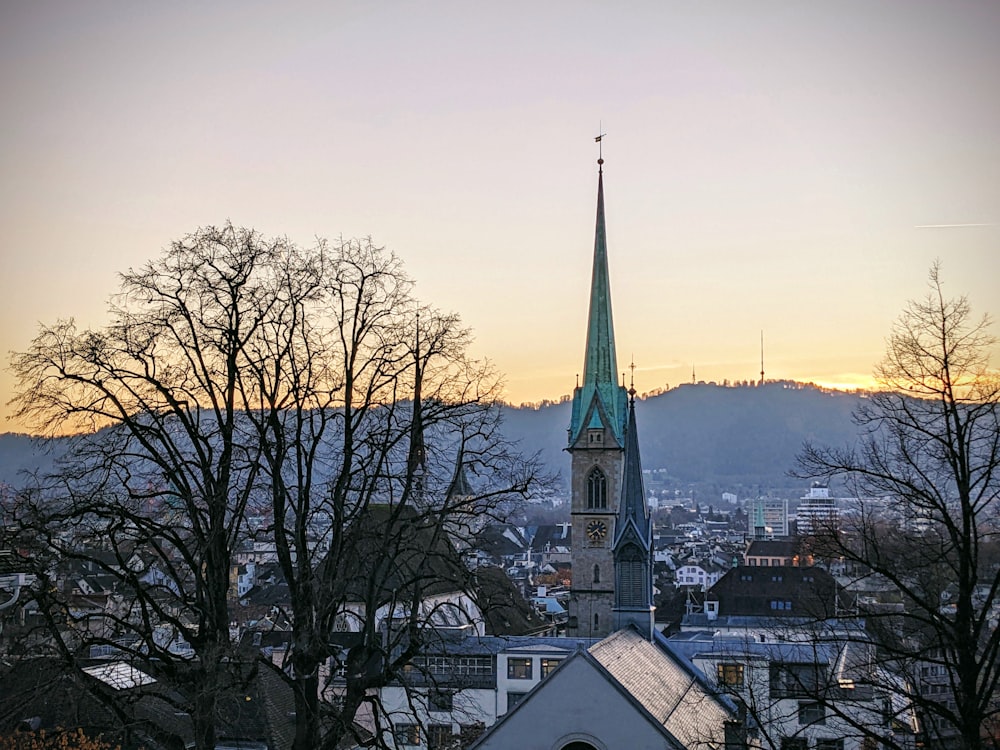 a tall building with a steeple