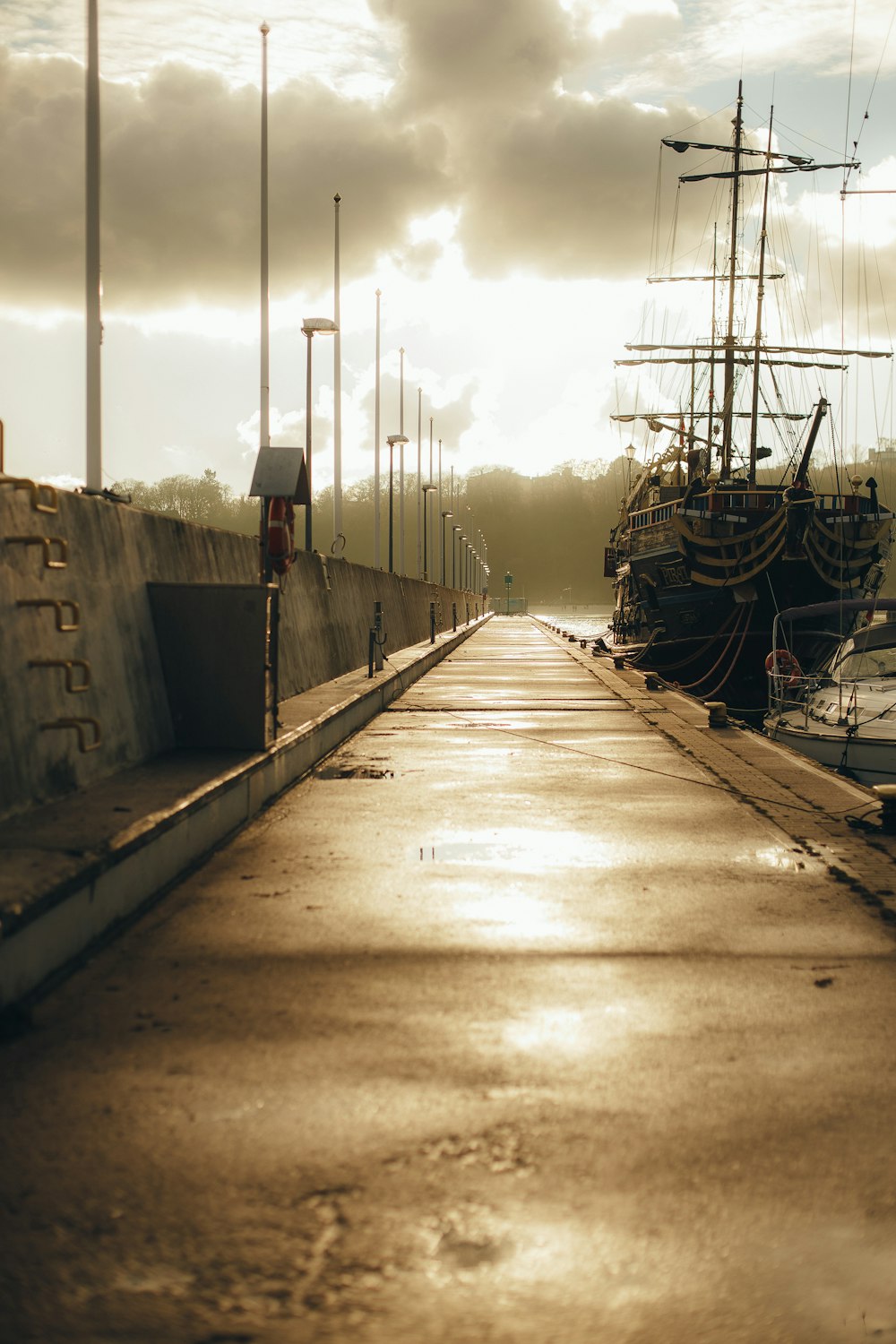 a large ship docked