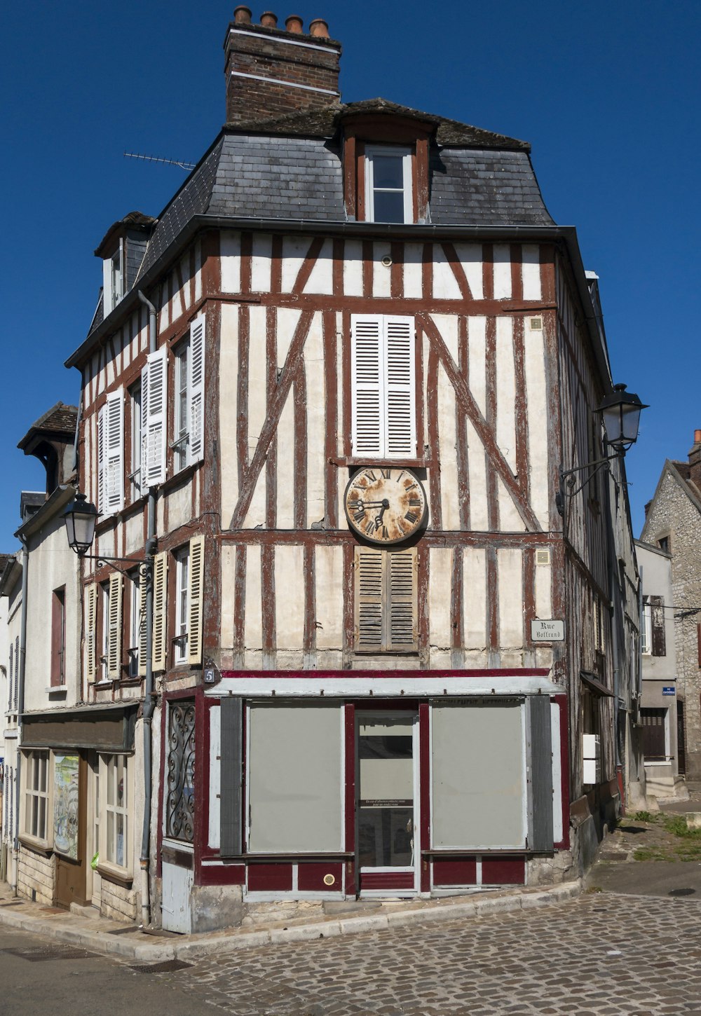 a clock on a building