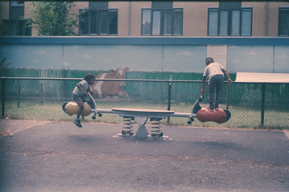 a group of people playing with a toy gun