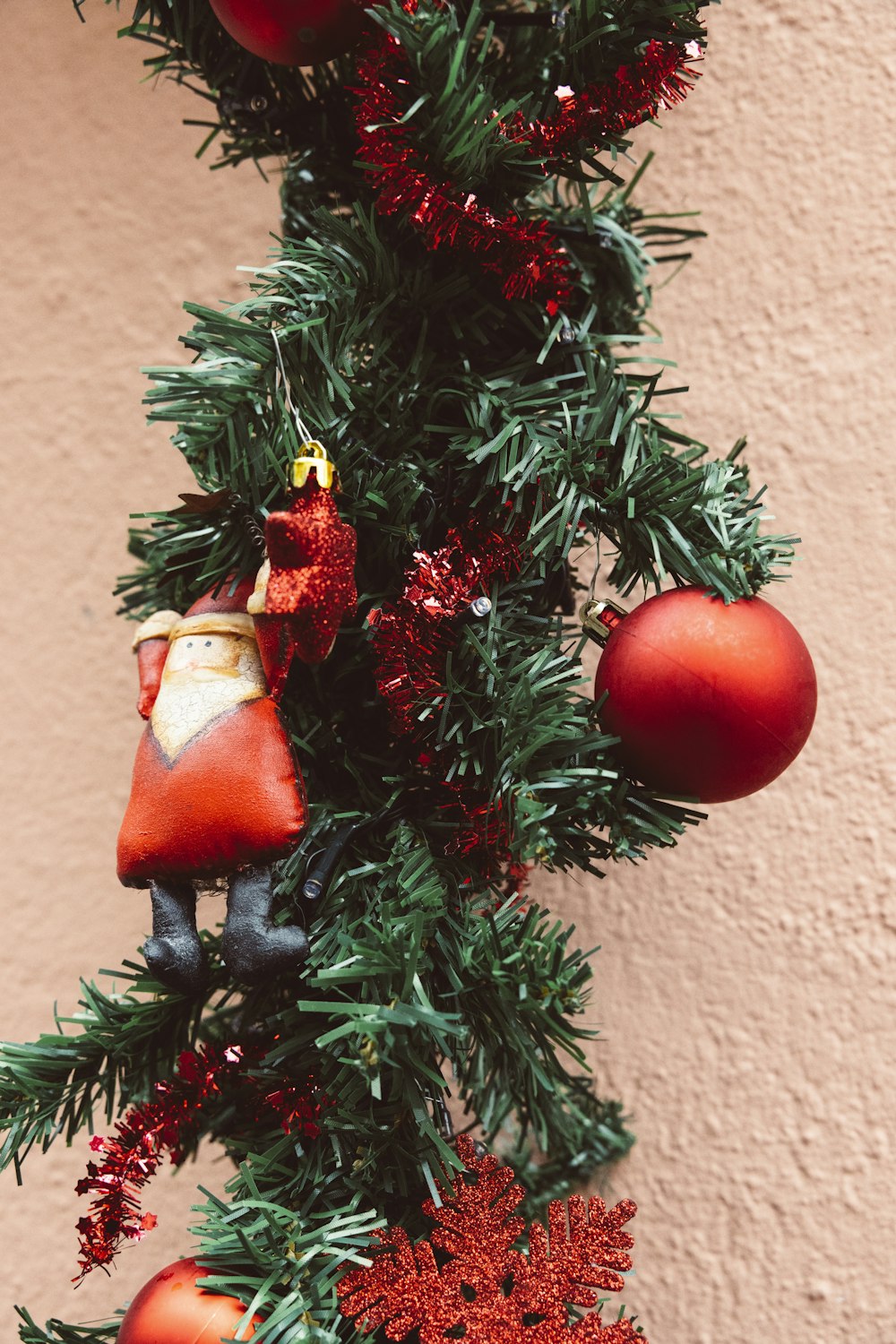 a christmas tree with ornaments