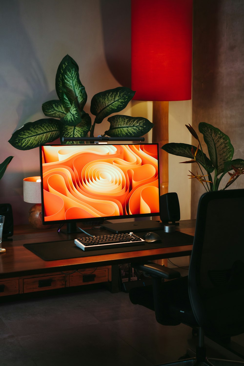 a computer on a desk