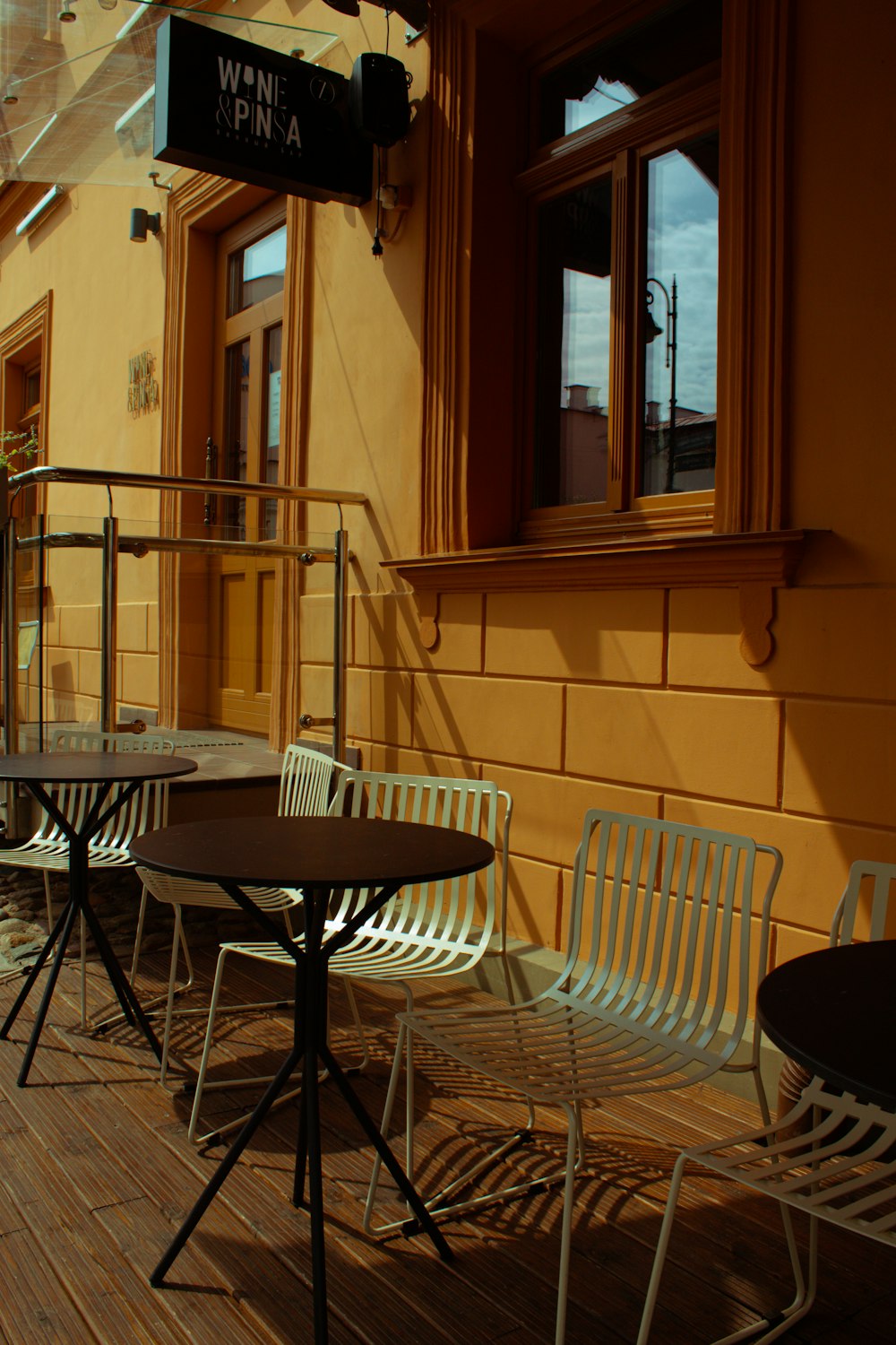 a restaurant with tables and chairs