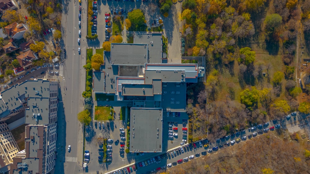 a high angle view of a building