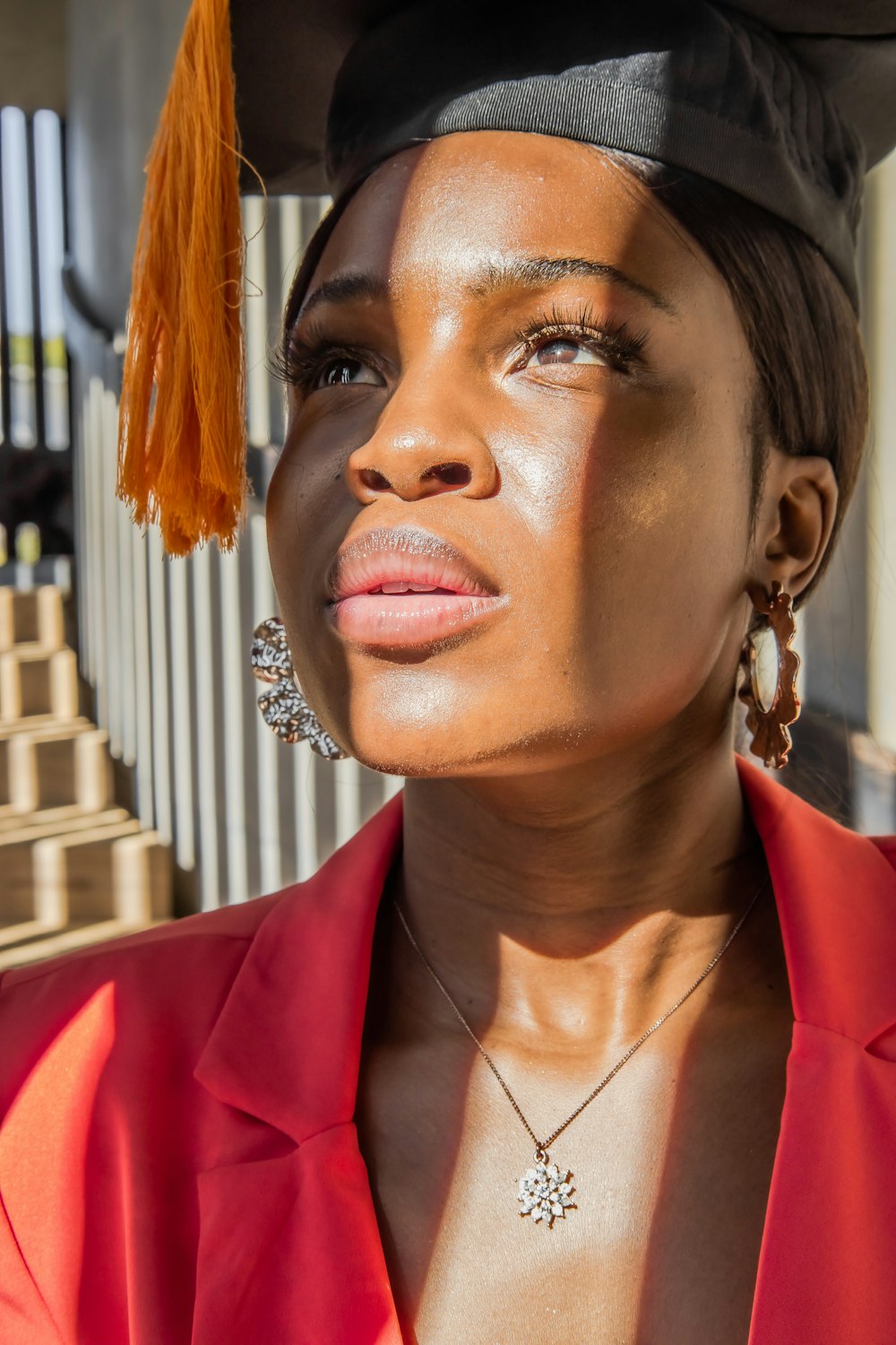 a person wearing a red robe