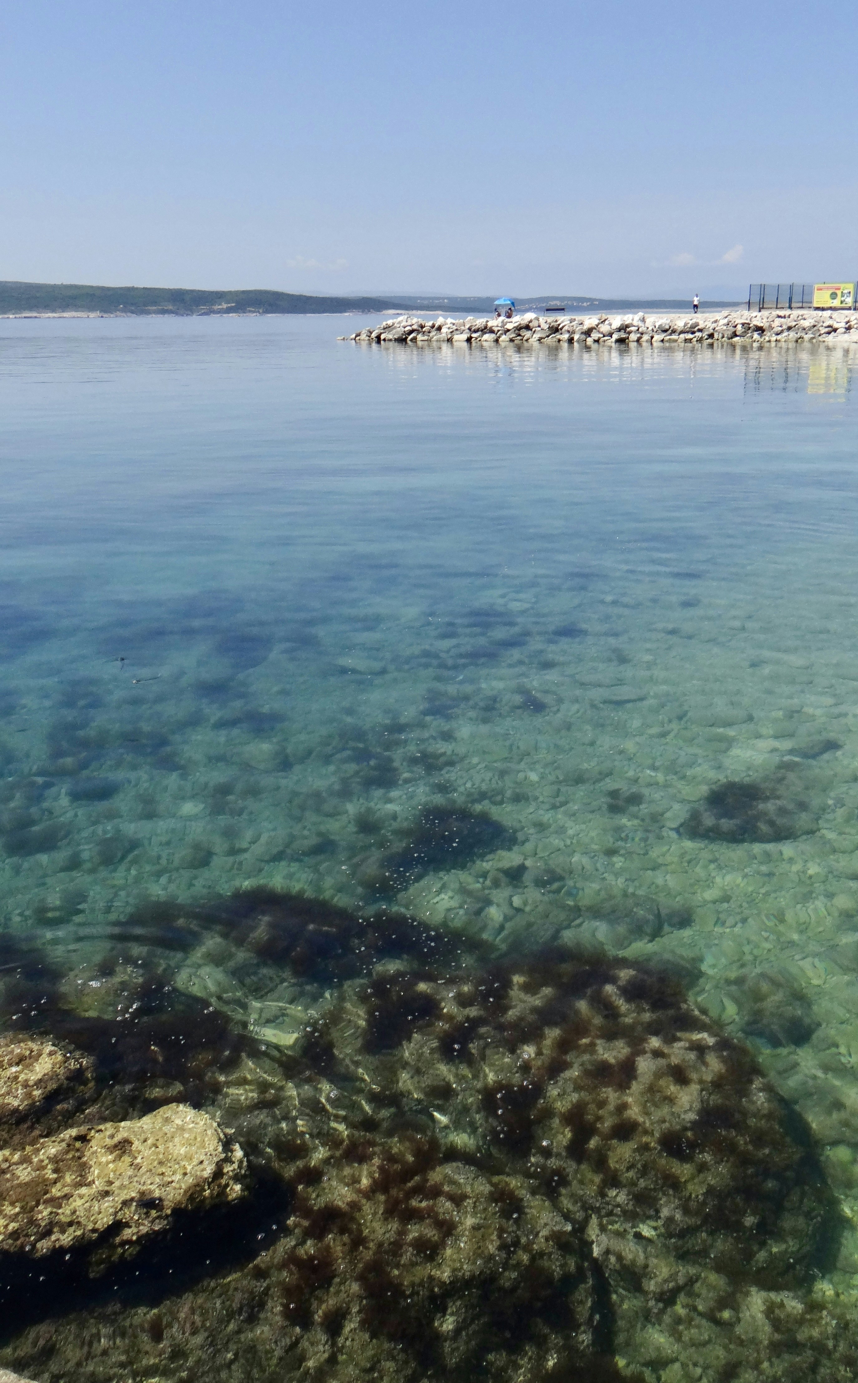 Body of Water with Rocks and Land in the Background