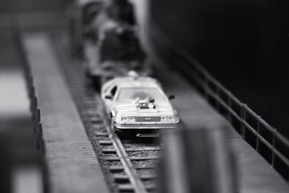 a car on a train track