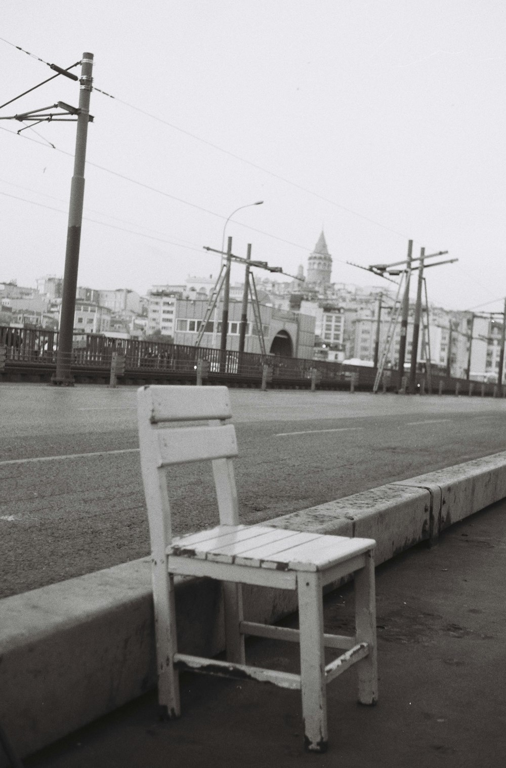 a bench sits unoccupied