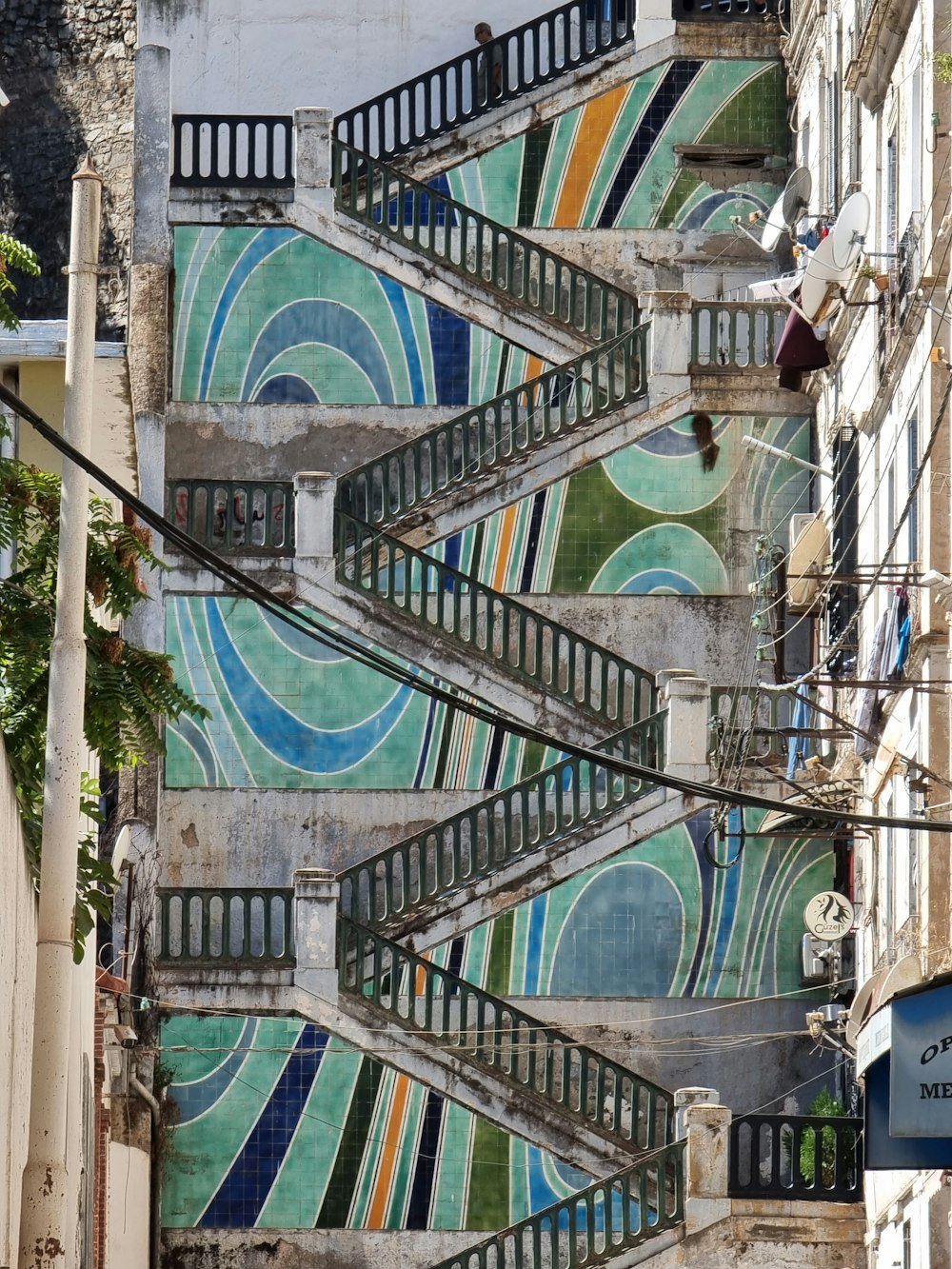 a building with a staircase