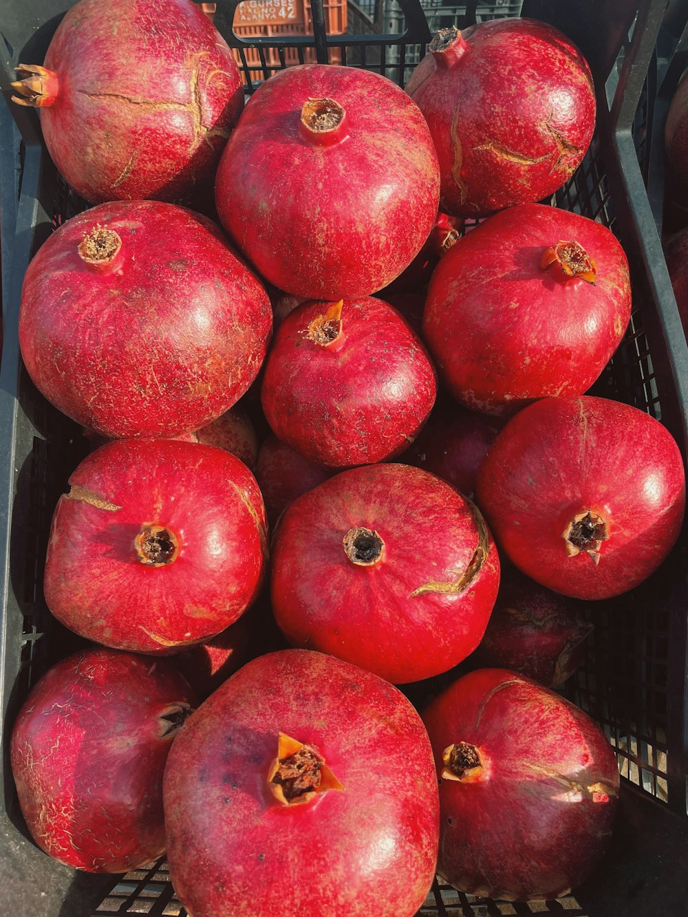 a basket of red apples