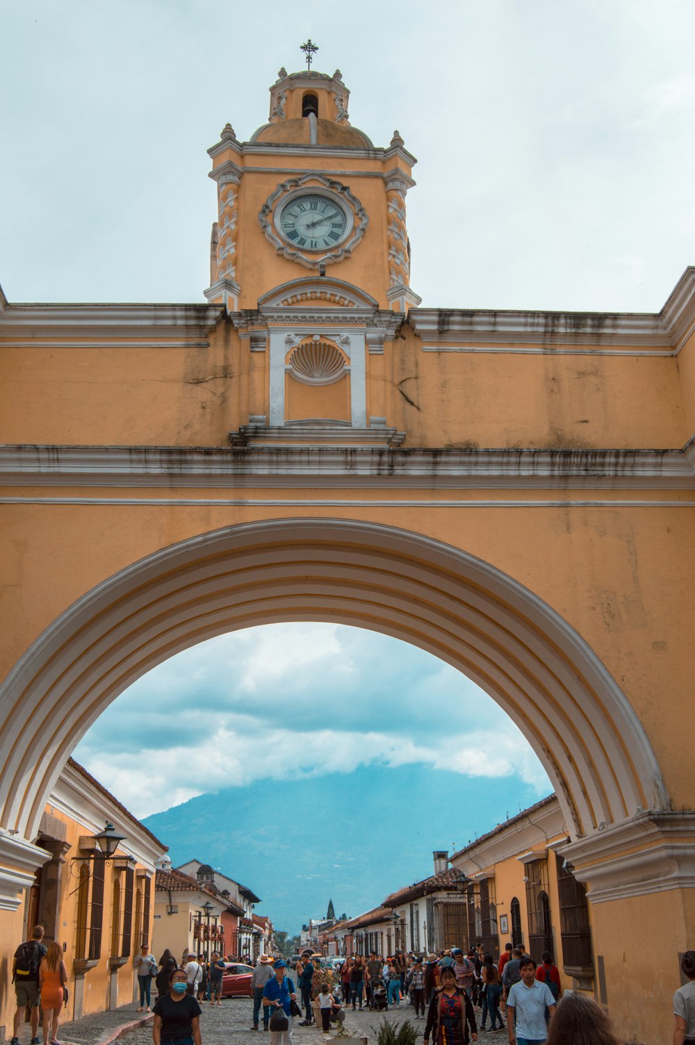 a large clock on a tower