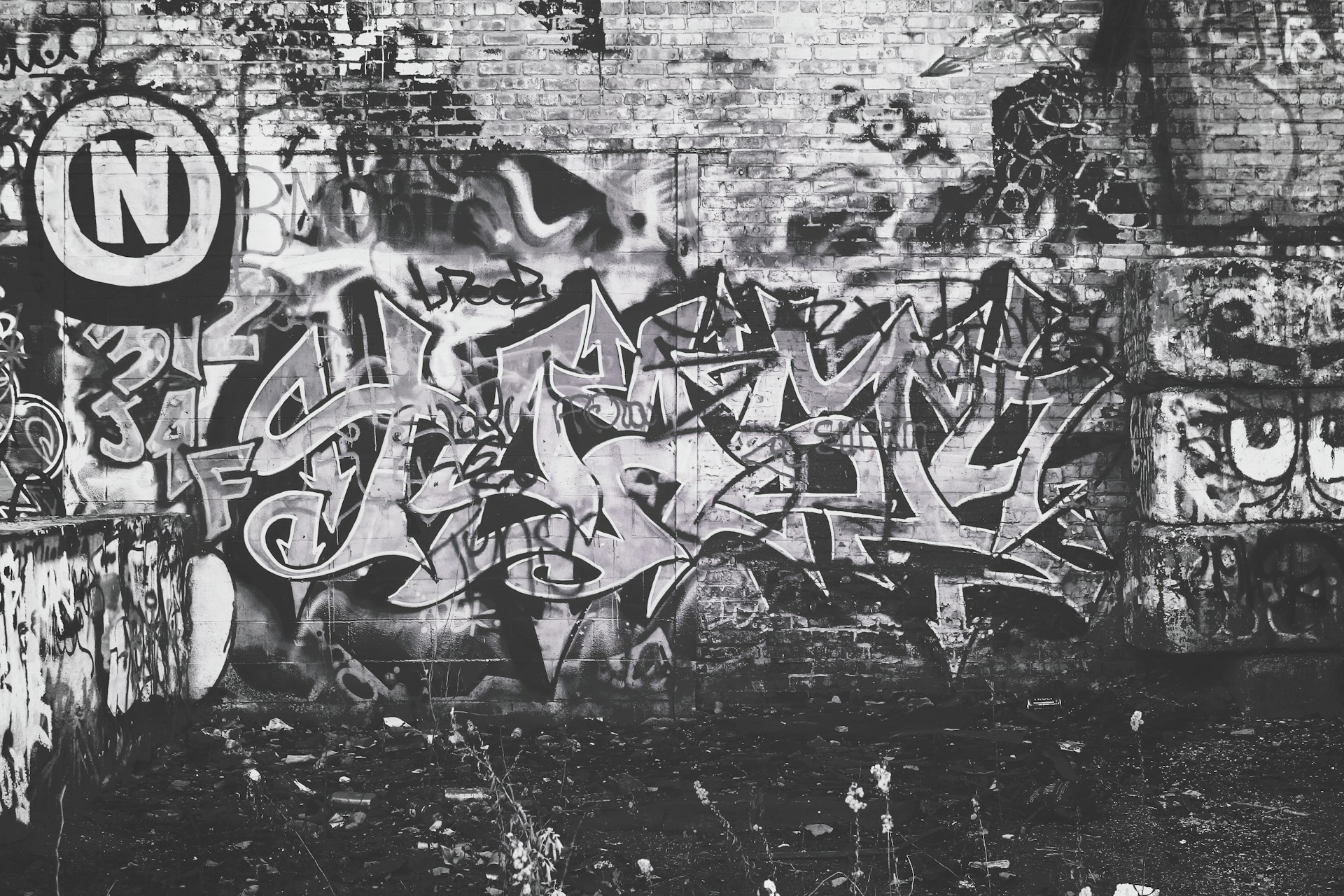 graffiti on a wall