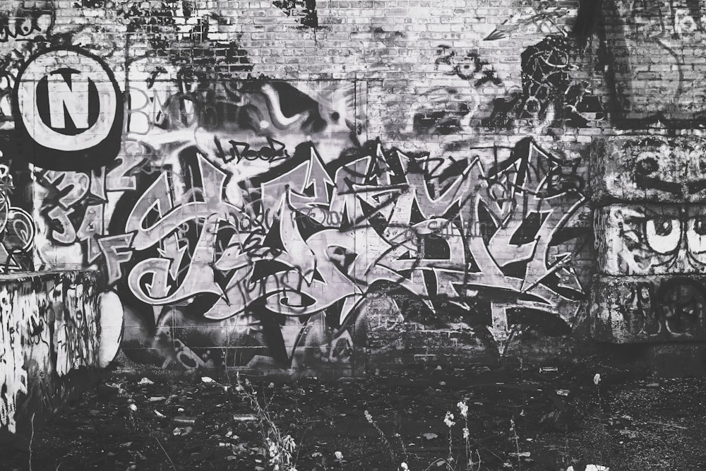 graffiti on a wall