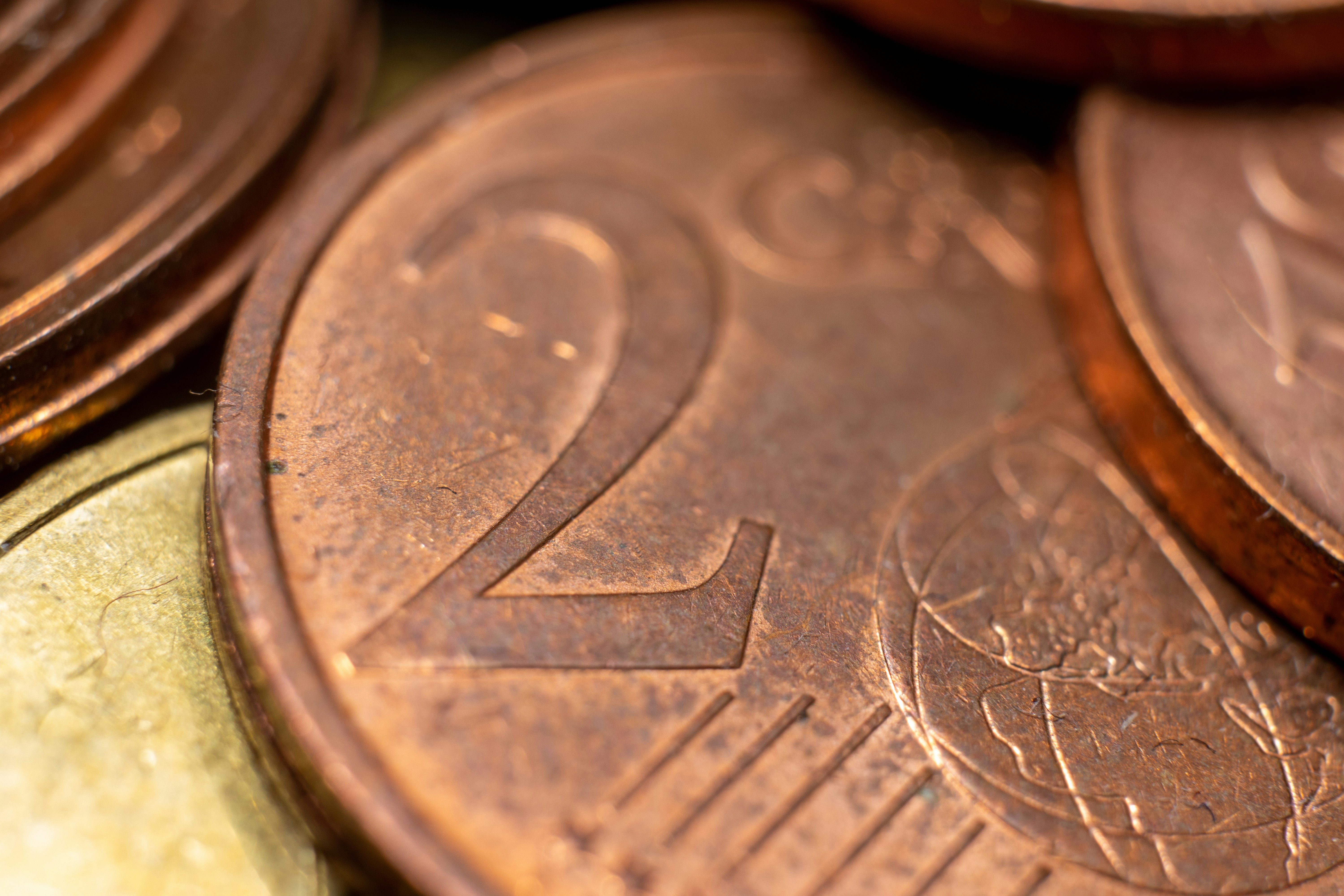 a close up of a coin