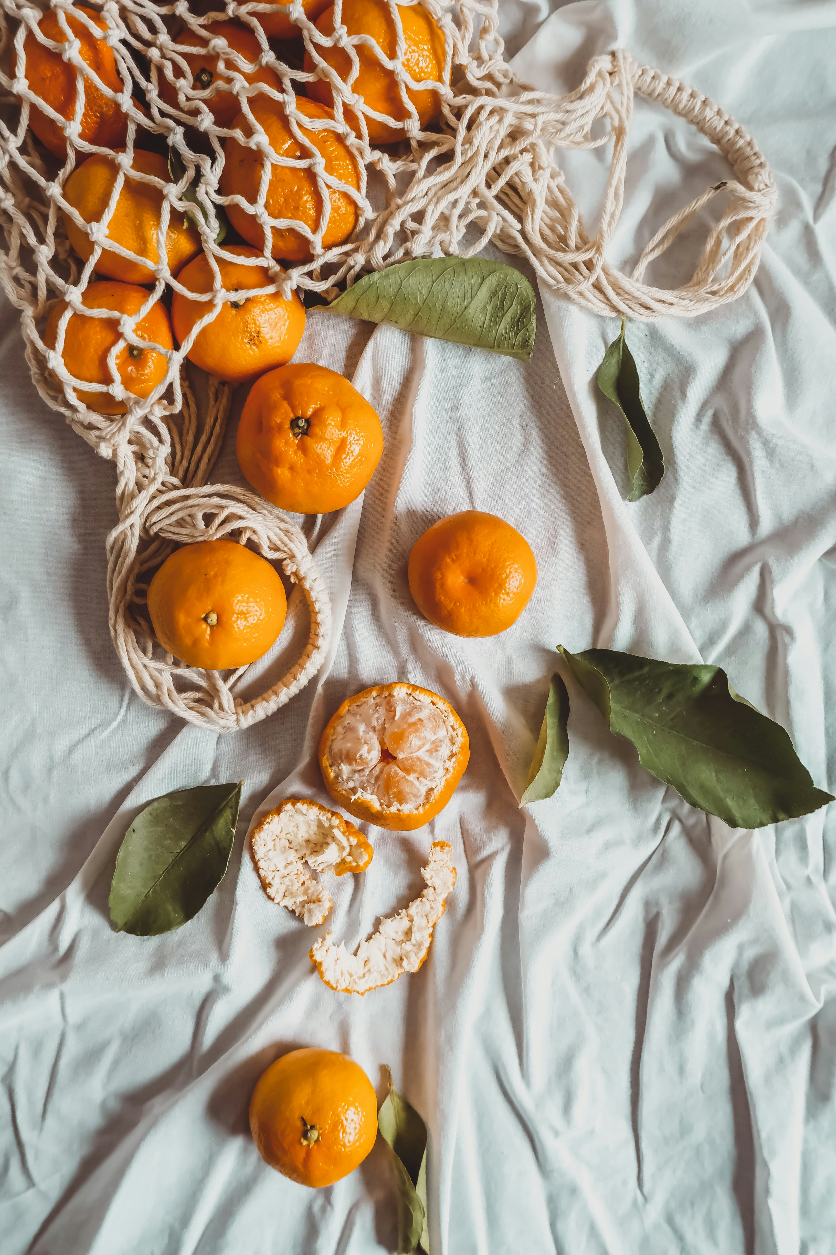 a basket of oranges