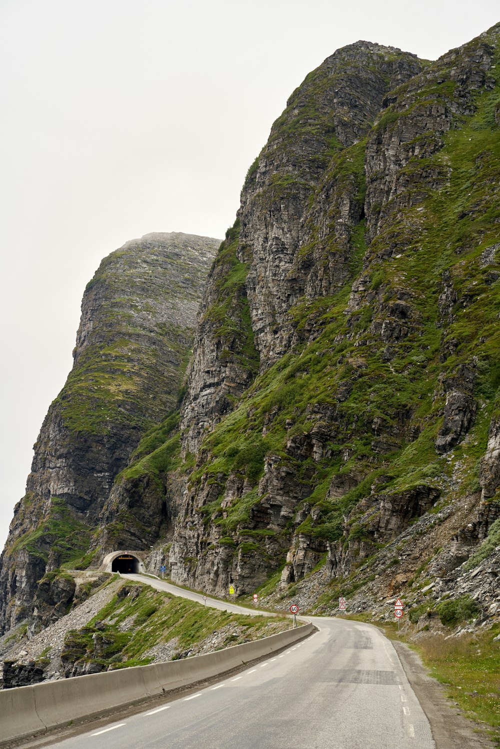 a road going through a mountain