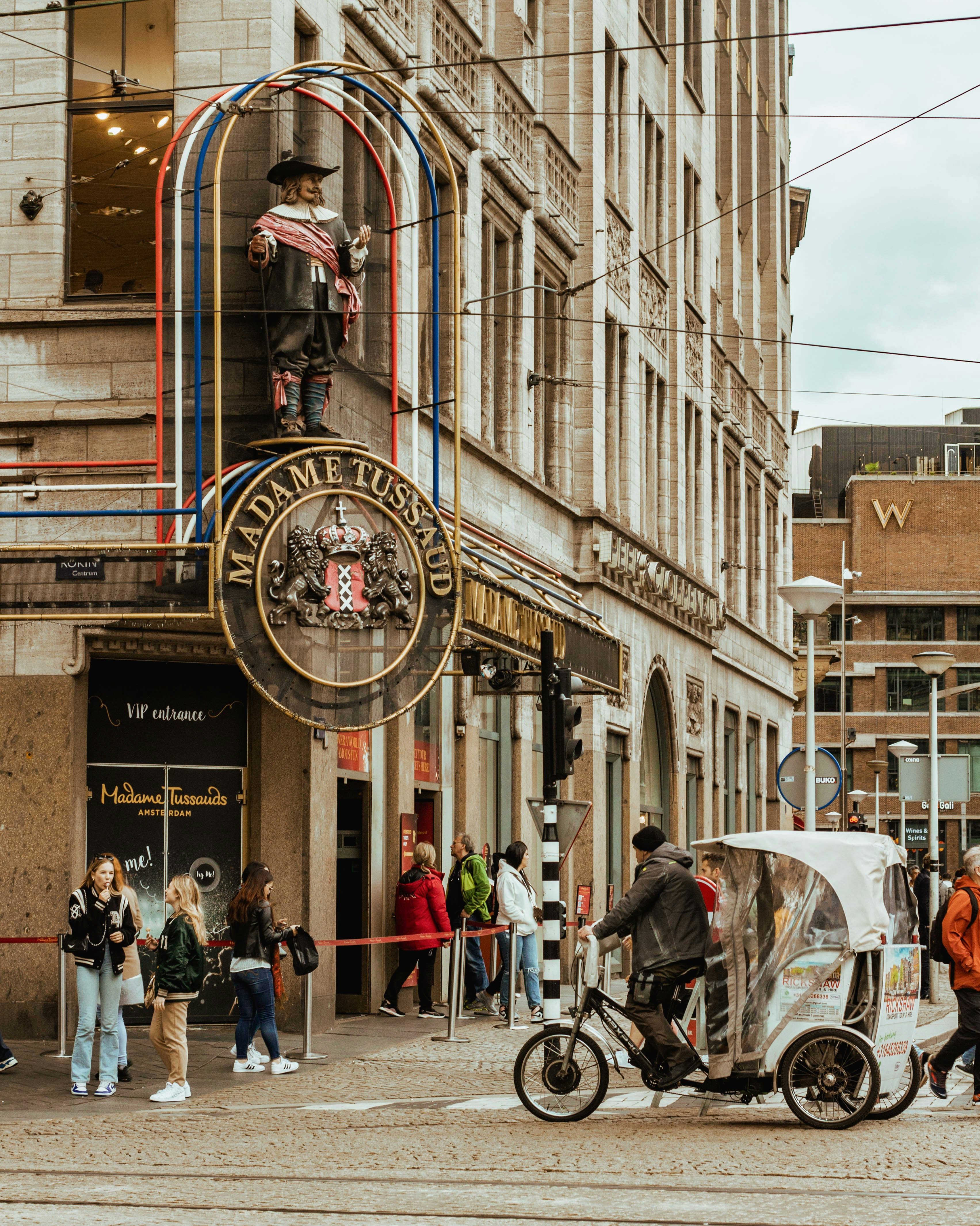 a person on a scooter on a street