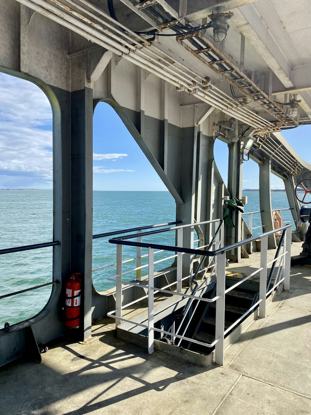 a fire hydrant on a pier