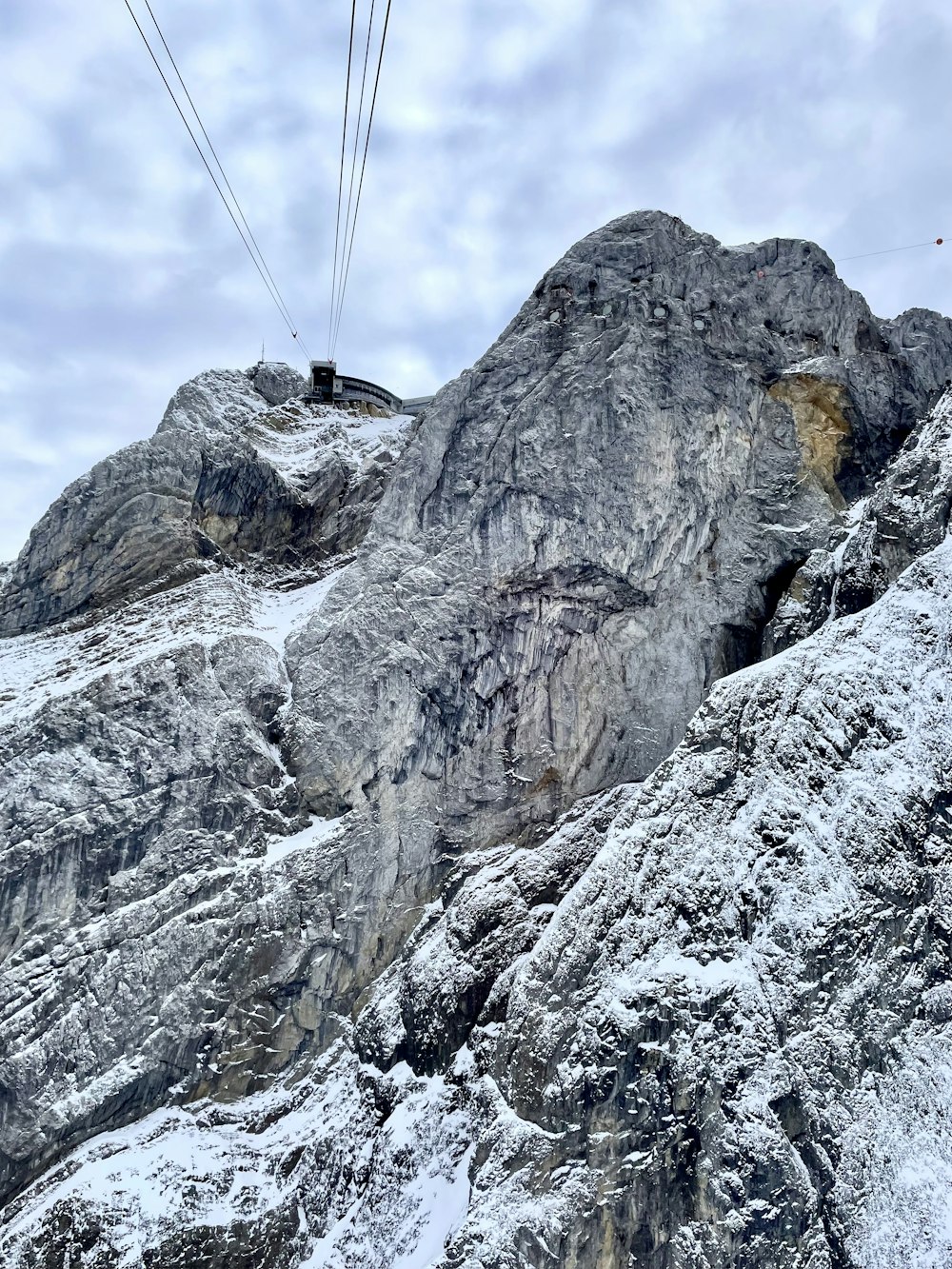 a person on a cable car