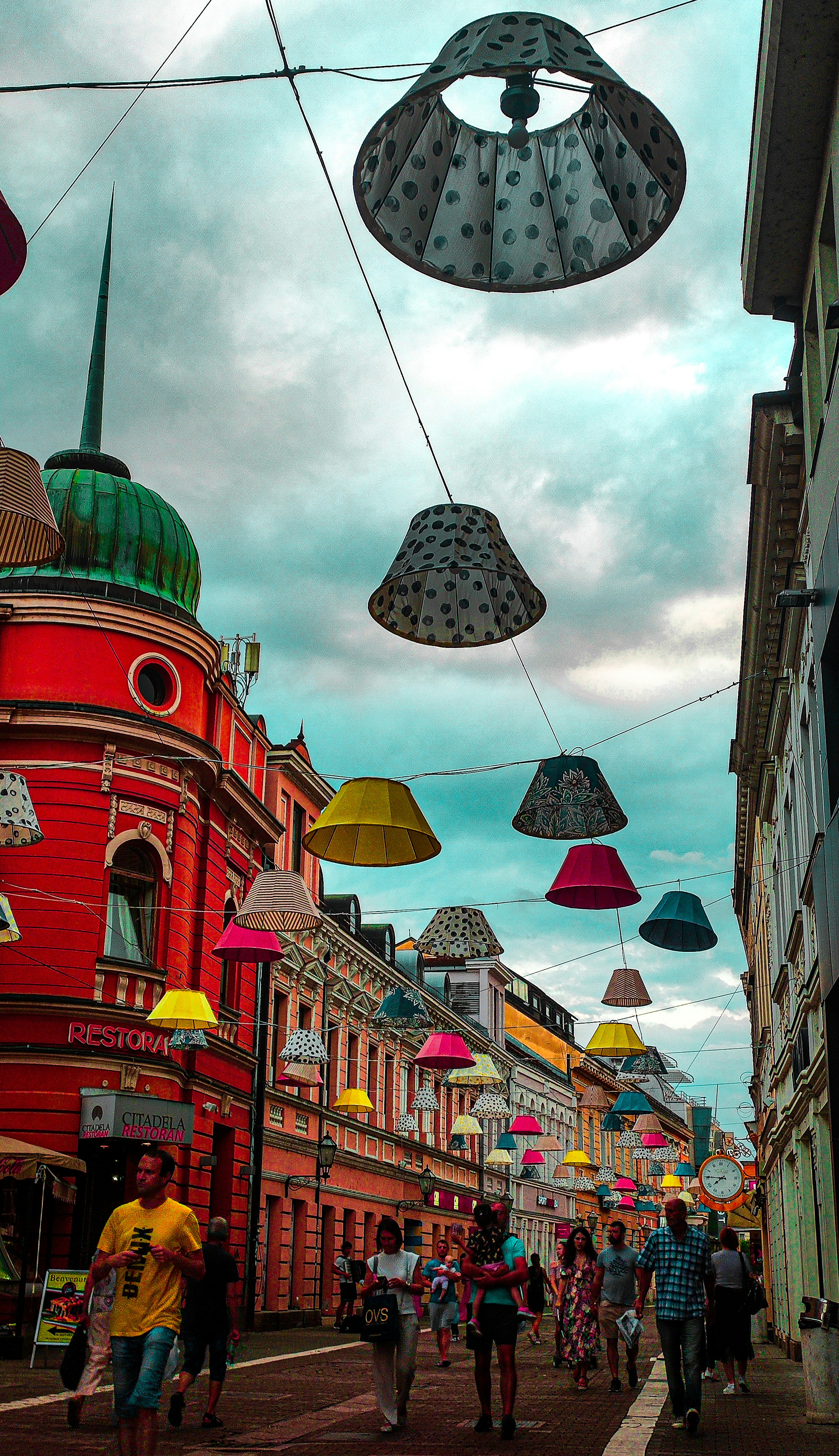 people walking in a city