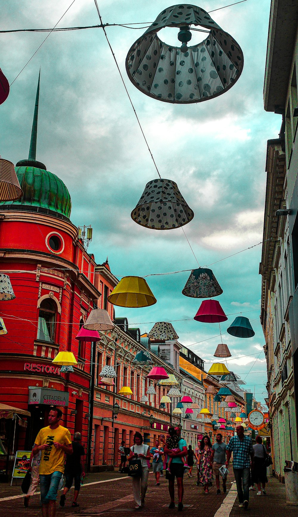 people walking in a city