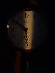 a clock with a black face