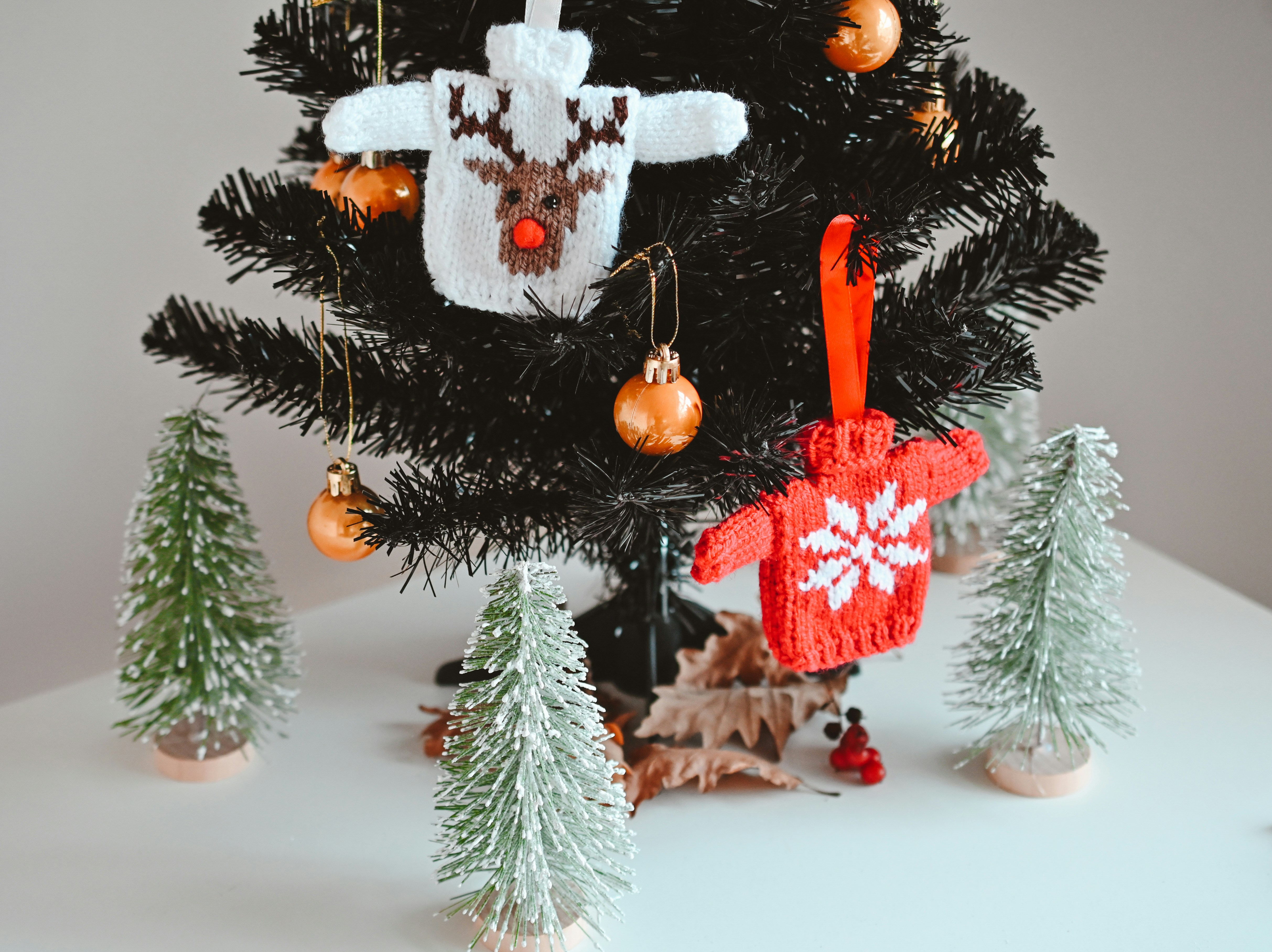 a christmas tree decorated with ornaments and lights