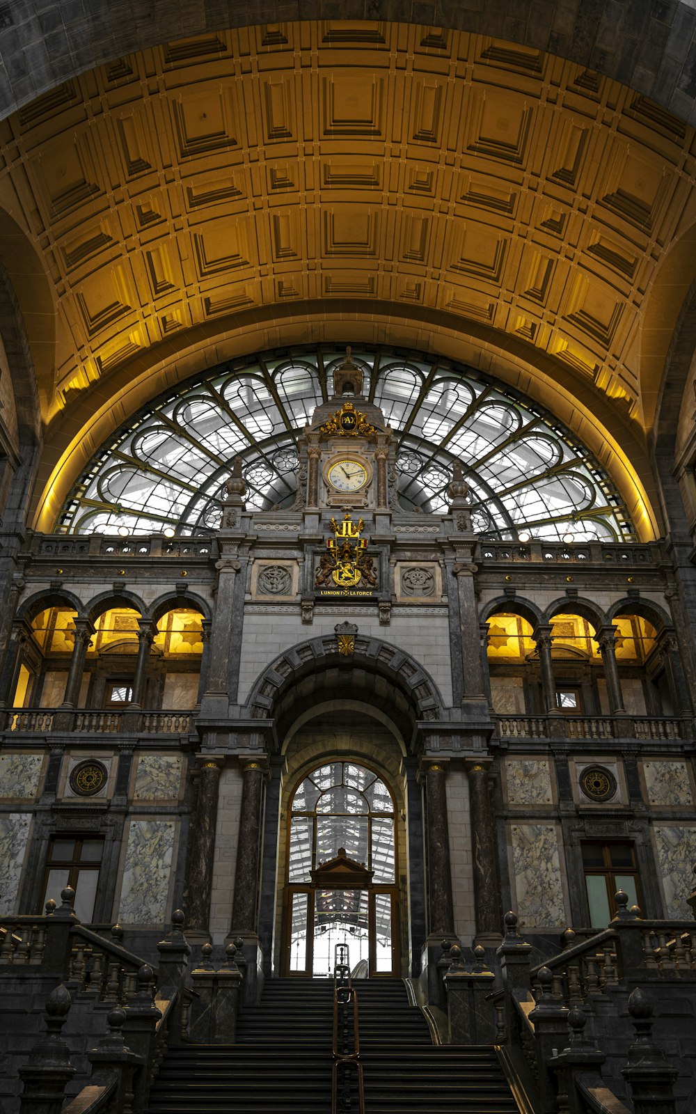 a large ornate building with a clock