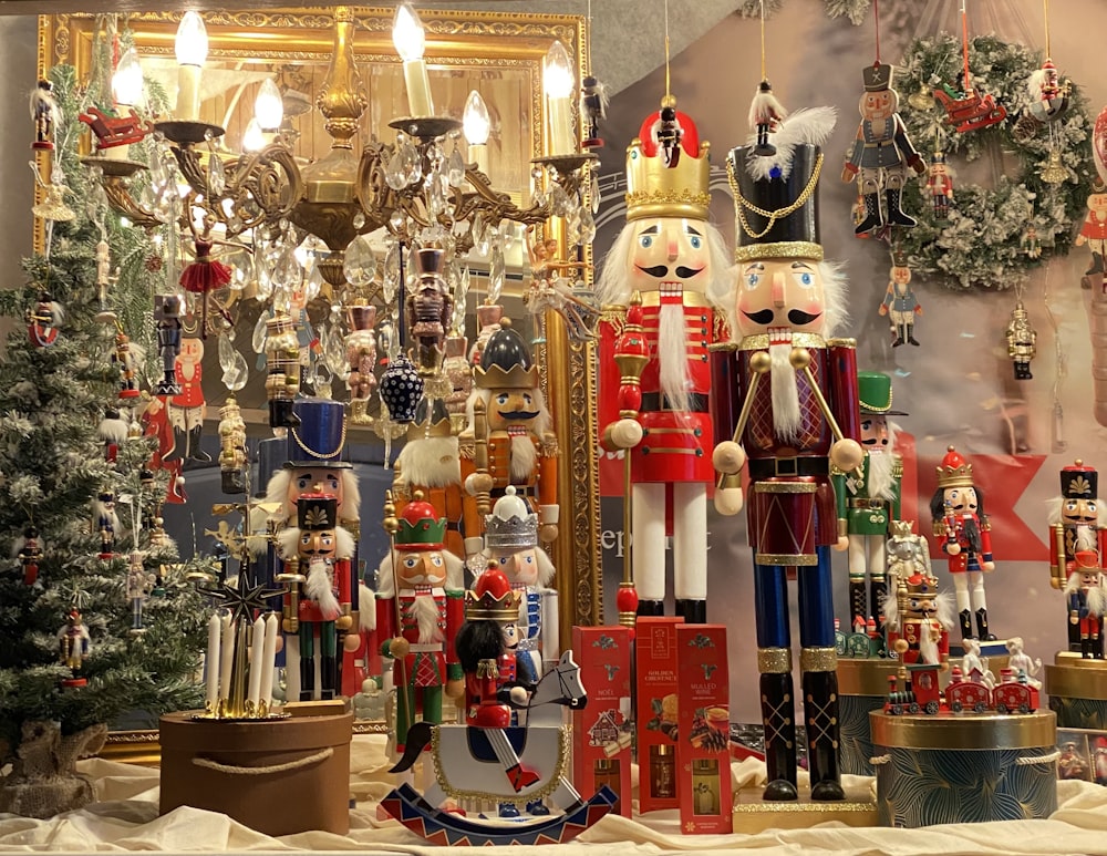 a christmas display in a shop