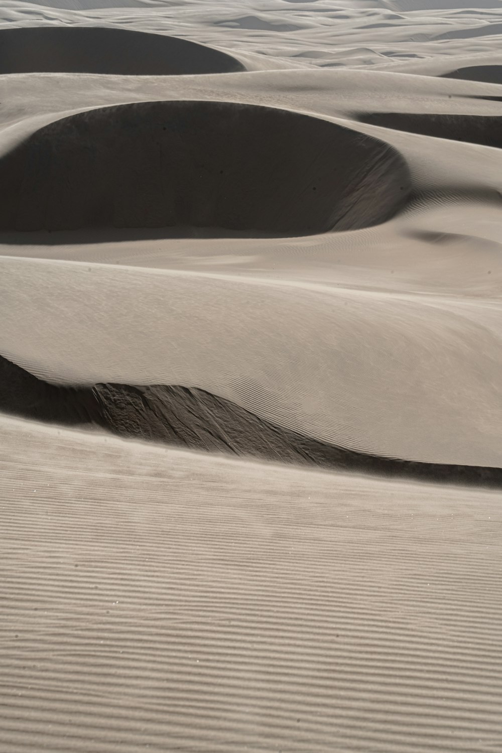 a desert with sand dunes