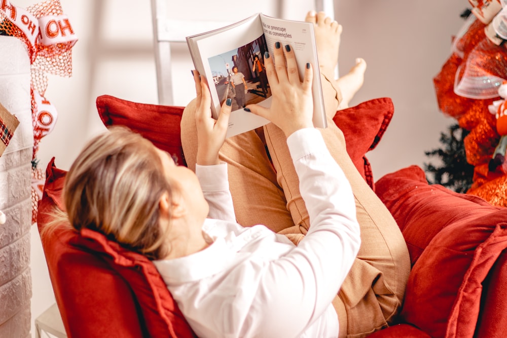 a person reading a book