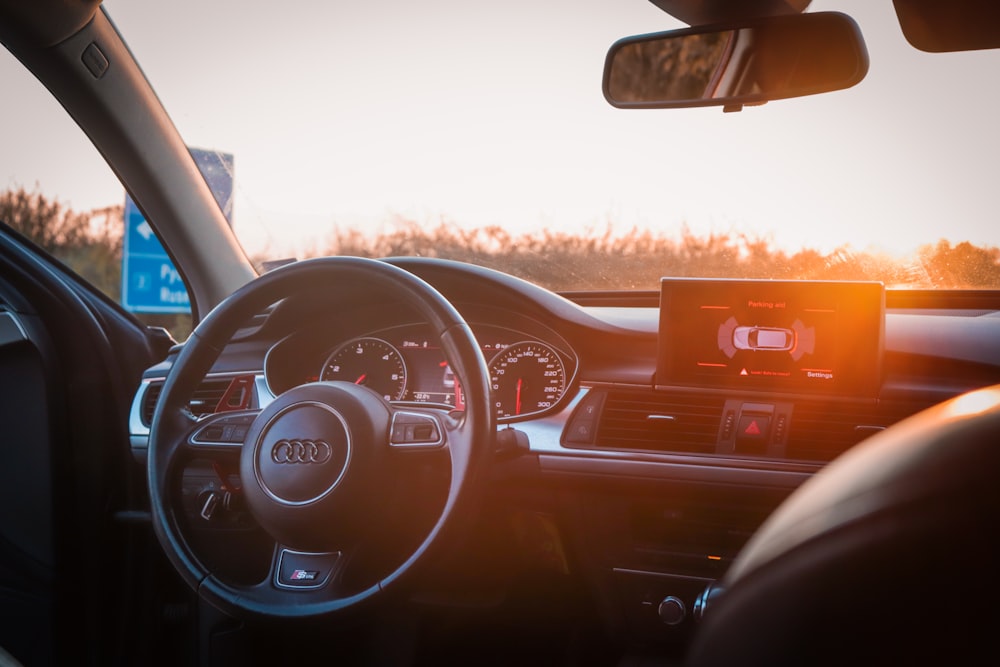 the inside of a car