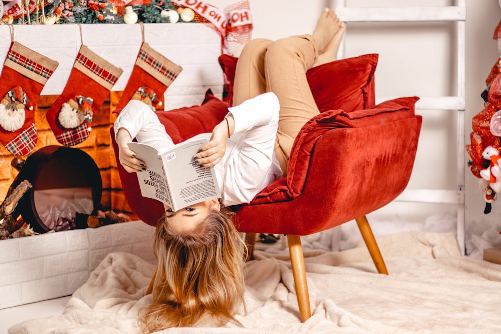 a person reading a book