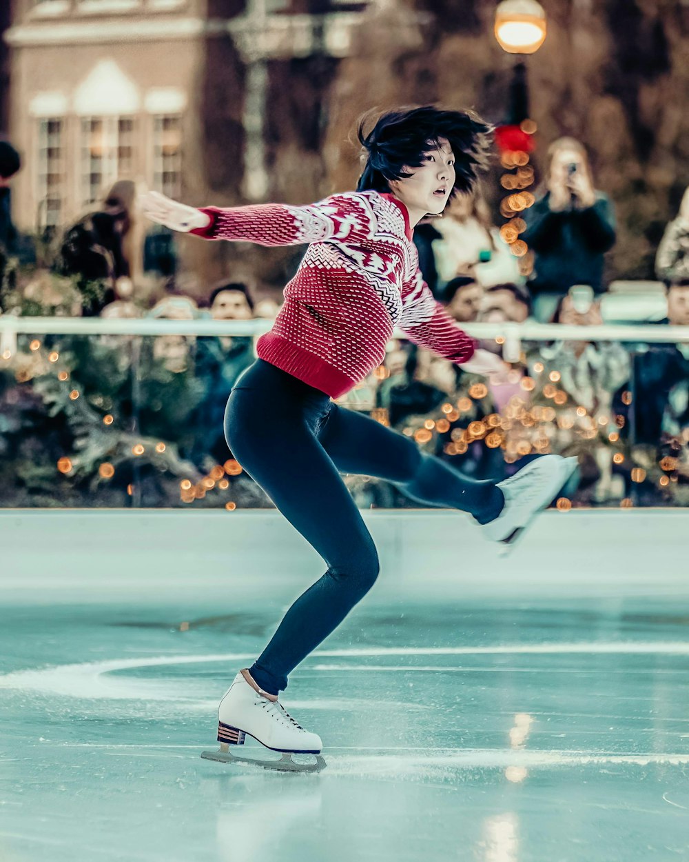 a person ice skating