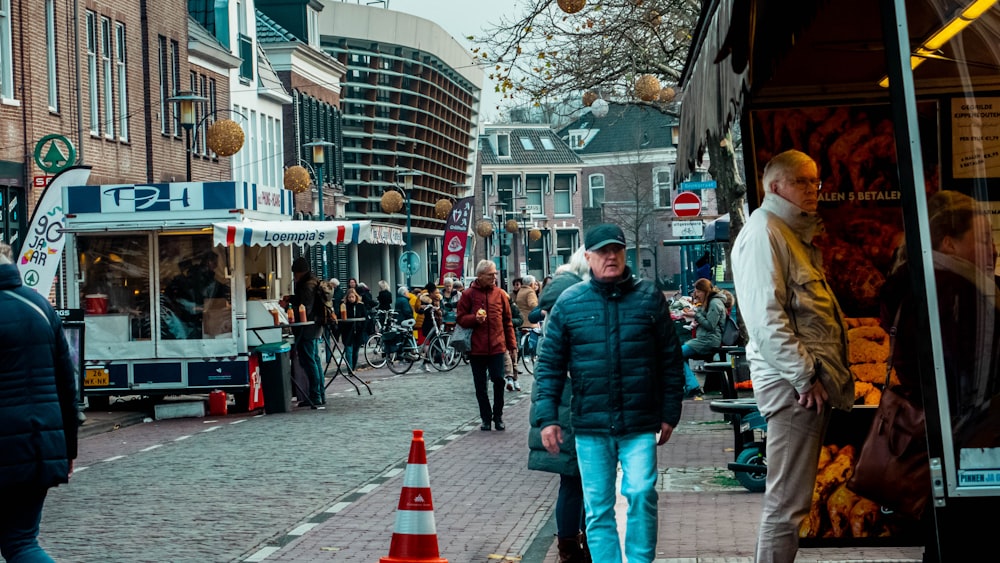 a person walking down a sidewalk